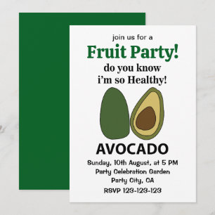 Invitación Aguacate ¿Sabes que soy tan saludable Aguacate