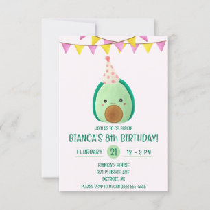 Invitación Aguacate verde lindo estufado, lujosa fiesta de cu