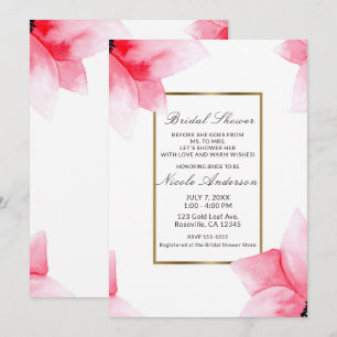 Invitación Aguada Coral Floral de Melocotón de Verano para De