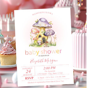 Invitación Aguadas setas coloridas con puntos