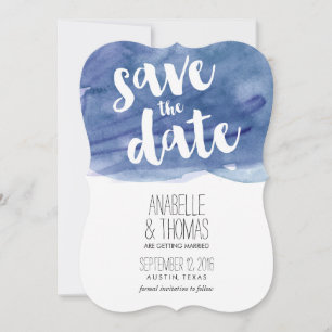 Invitación Aguamarina Acuarela Boda Salva la Fecha