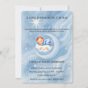 Invitación Aguamarina Cumpleaños Celestial de Estrellita 