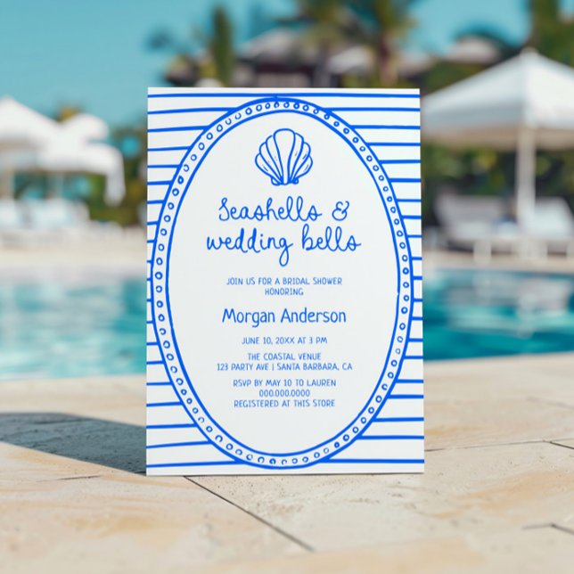 Invitación Aguas marinas azules y ducha de Bodas (Subido por el creador)