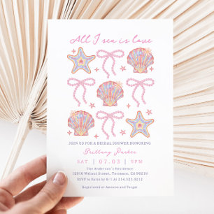 Invitación Aguas Marinas Todo Lo Que Mar Es Amor Playa Ducha