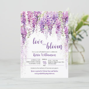 Invitación Aguas moradas Wisteria Ducha Bridal