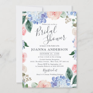 Invitación Aguas turbias azules, rosas rosas rosas rosas rosa