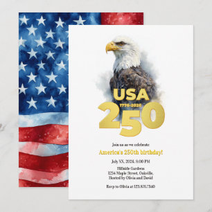 Invitación Águila Americana 250 Aniversario de América