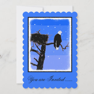 Invitación Águila calva en invierno - Arte de vida salvaje or