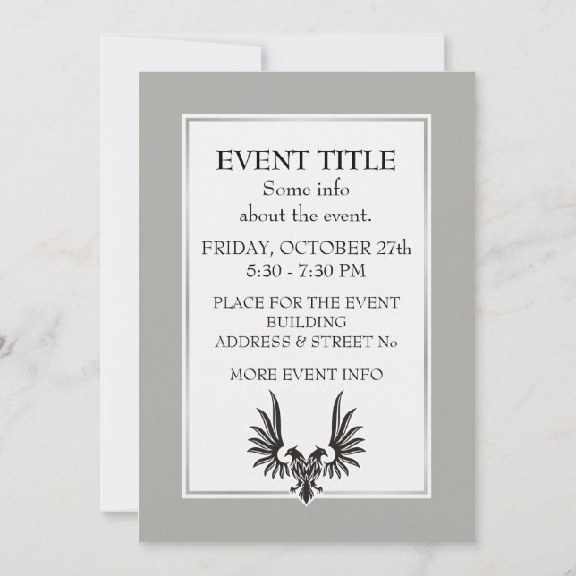 Invitación Águila con dos cabezas (Reverso)