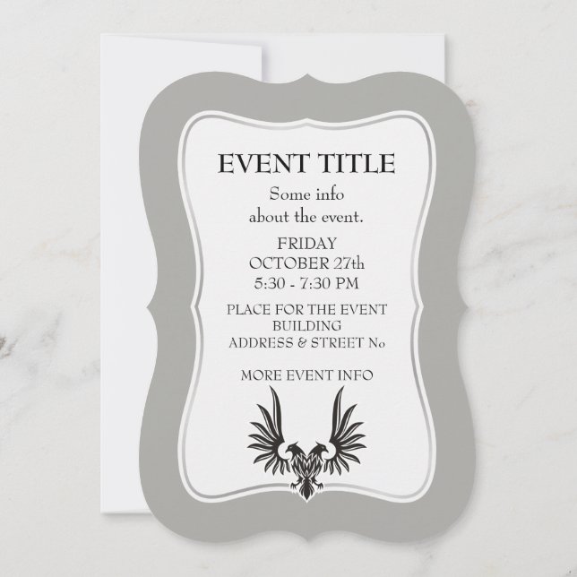 Invitación Águila con dos cabezas (Reverso)