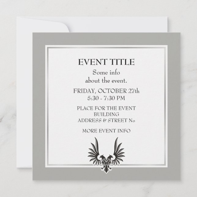 Invitación Águila con dos cabezas (Reverso)