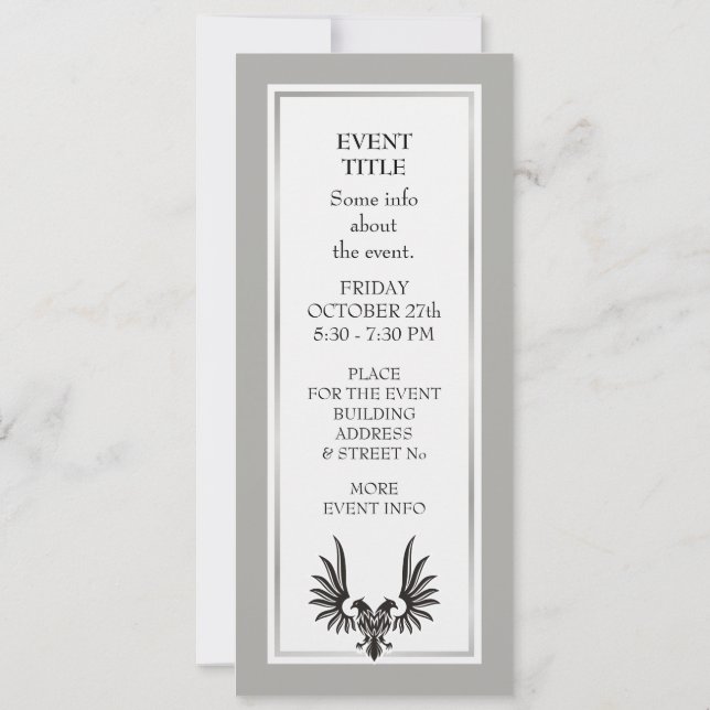 Invitación Águila con dos cabezas (Reverso)