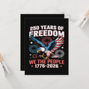 Invitación Águila de 250 años de libertad Aniversario 250 Est