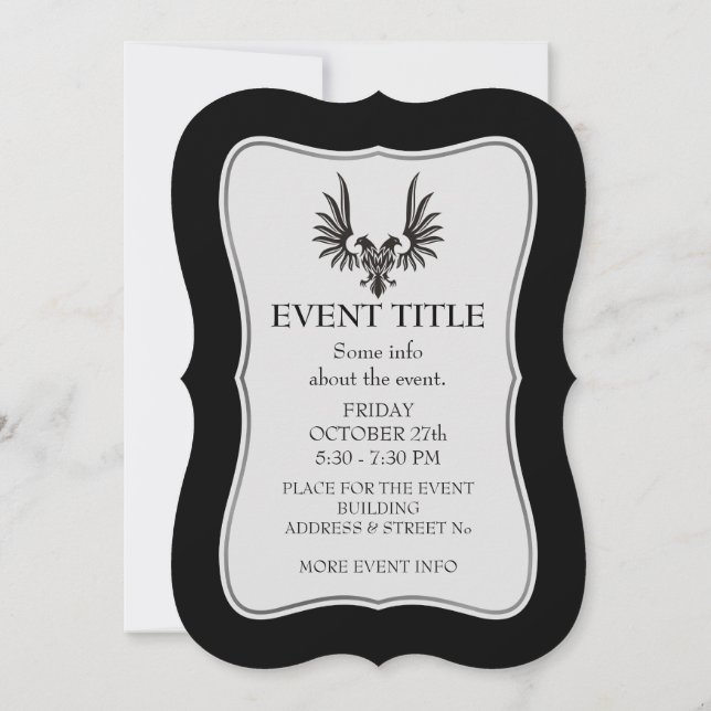 Invitación Águila de dos cabezas (Reverso)