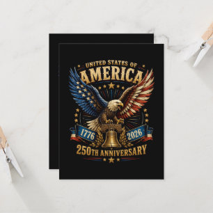 Invitación Águila del 250 aniversario de Estados Unidos de Am