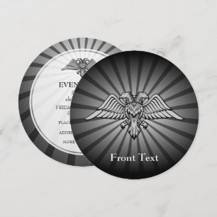 Invitación Águila gris con dos cabezas