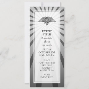 Invitación Águila gris con dos cabezas