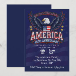 Invitación Águila Patriótica América 250 Aniversario