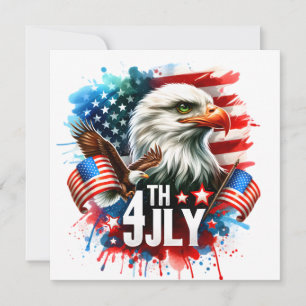 Invitación Águila Patriótica Americana Sublimación-61905