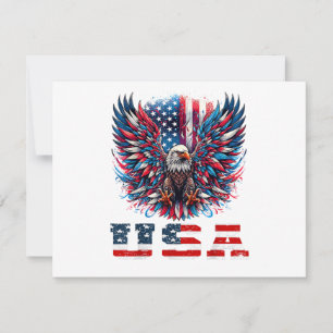 Invitación Águila Patriótica Bandera de EE. UU.
