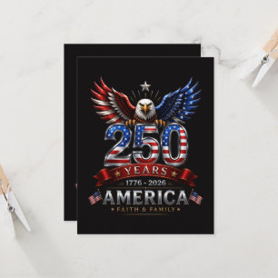 Invitación Águila patriótica de fe y familia América 250