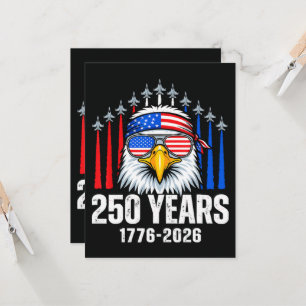 Invitación Águila patriótica del 250 aniversario EE. UU. 250º