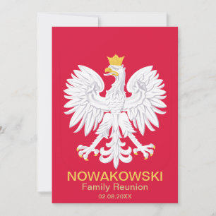 Invitación Águila polaca 🦅 reunión Escudo Polski Polonia