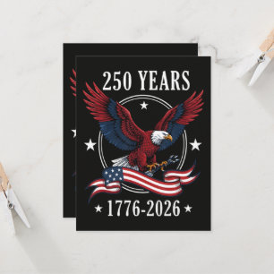 Invitación Águila Y Bandera 250 Años 1776-2026 250º