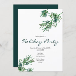 Invitación Agujas de pino acuarela