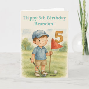 Invitación Agujero en un campo de golf 5 cumpleaños Par-Tee