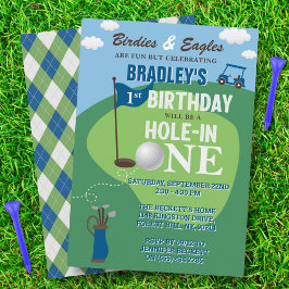 Invitación Agujero En Un Golf Primer Cumpleaños