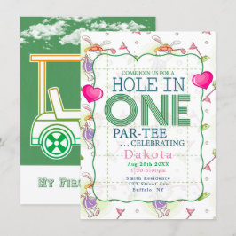 Invitación Agujero En Una Celebración De Cumpleaños De Par-Te