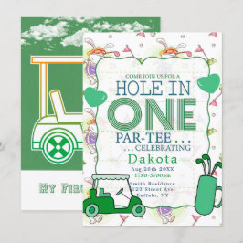 Invitación Agujero En Una Celebración De Cumpleaños De Par-Te