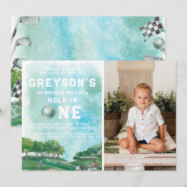 Invitación Agujero en Uno Golf Niño Cumpleaños Par-Tee Primer