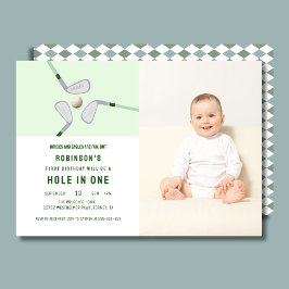 Invitación Agujero moderno en un campo de golf de Par-tee Fot