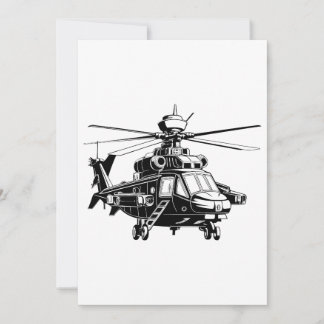 Invitación Ah 64 helicóptero Apache