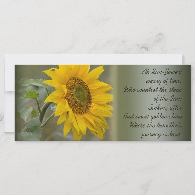 Invitación Ah Sun-flower Poesía CC0272 (Anverso)