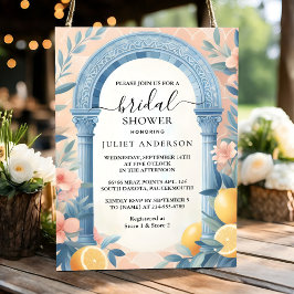 Invitación Ahora Arch Food Fun Fruit Lime Limón Ducha de novi