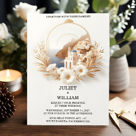 Invitación Ahora Boda del café italiano de la Toscana Sorrent