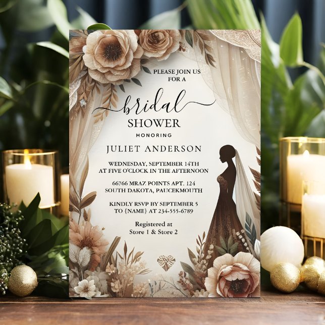 Invitación Ahora Cae Papel Reciclado Papel Madera Ducha de no (Subido por el creador)