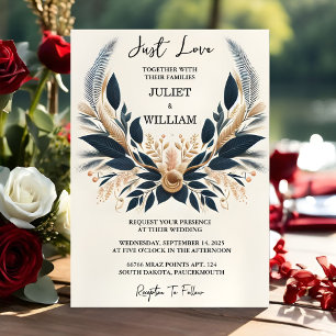 Invitación Ahora Casual Heart Nada Fancy Sólo Ama Boda