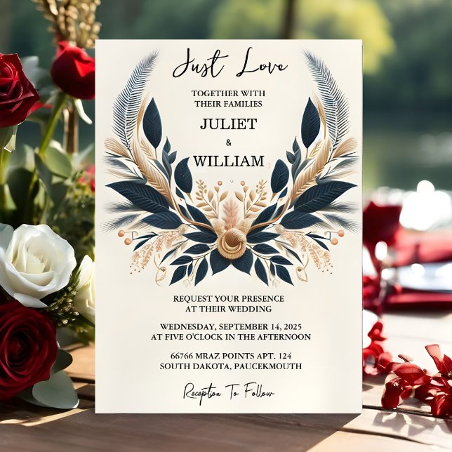 Invitación Ahora Casual Heart Nada Fancy Sólo Ama Boda (Subido por el creador)