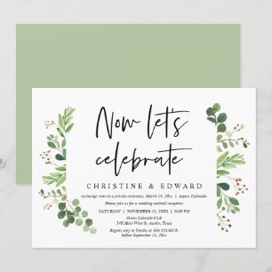 Invitación Ahora celebremos, Fiesta de Boda Intima