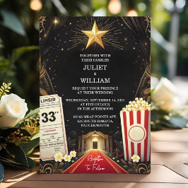Invitación Ahora el Boda más popular en el cine retro