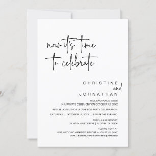 Invitación Ahora es el momento de celebrar al Fiesta de Elope