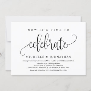 Invitación Ahora es el momento de celebrar la fiesta de boda 
