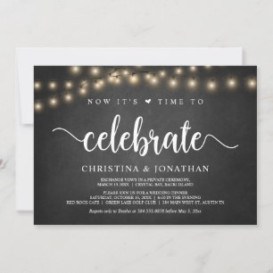 Invitación Ahora es hora de celebrar, Fiesta de Elopamiento R