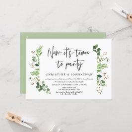 Invitación Ahora es hora de fiesta, Fiesta de Boda a Escondid