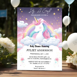 Invitación Ahora espacio brillante Royal Pony Unicorn Baby Sh