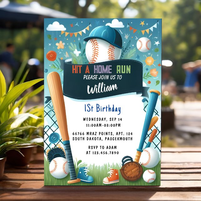 Invitación Ahora los hombres Ball Wood Game Team Baseball Pri (Subido por el creador)